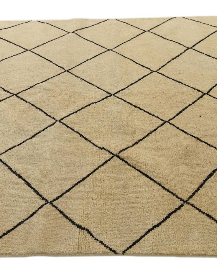 Detail image of  5' 6 x 8'  Hand Knotted Moroccan Wool Rug