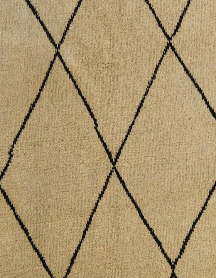Detail image of  5' 6 x 8'  Hand Knotted Moroccan Wool Rug