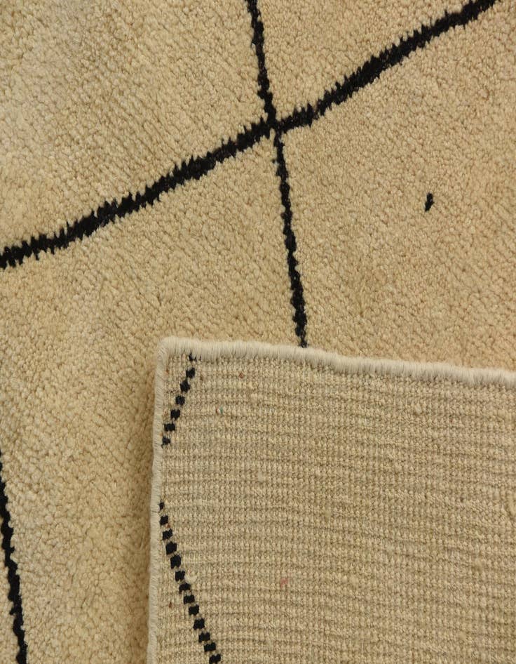 Detail image of  5' 6 x 8'  Hand Knotted Moroccan Wool Rug