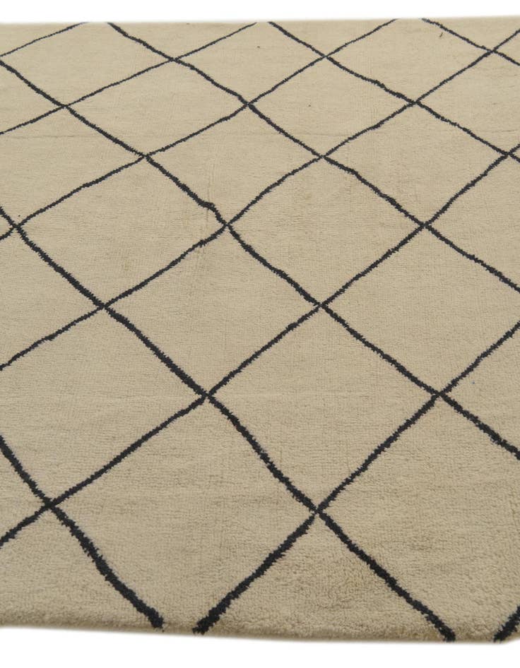 Detail image of  5' 5 x 8'  Hand Knotted Moroccan Wool Rug