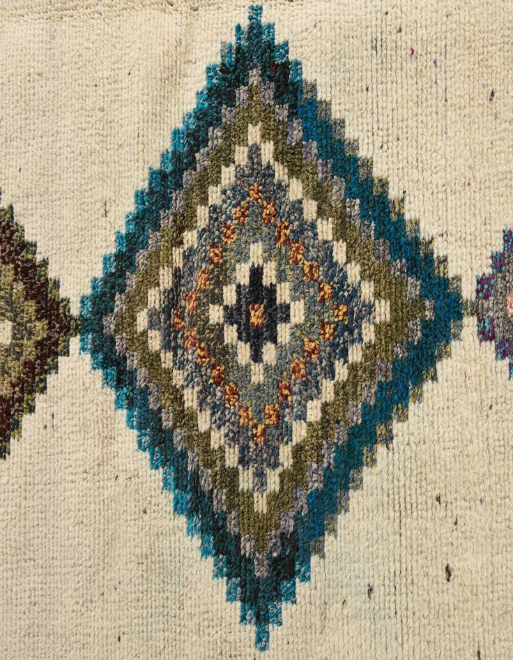 Detail image of  9' x 12' 4  Hand Knotted Moroccan Wool Rug