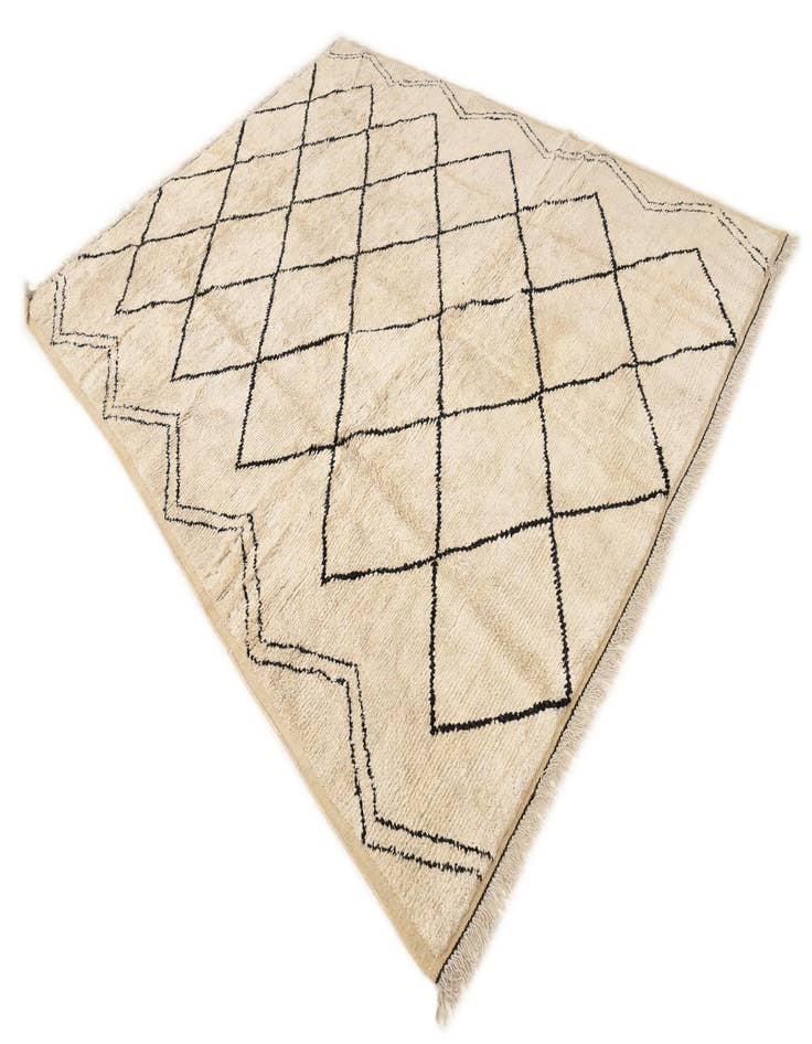 Detail image of  7' 7 x 9' 8  Hand Knotted Moroccan Wool Rug