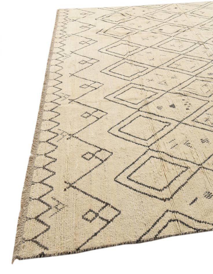 Detail image of  9' 10 x 14' 7  Hand Knotted Moroccan Wool Rug