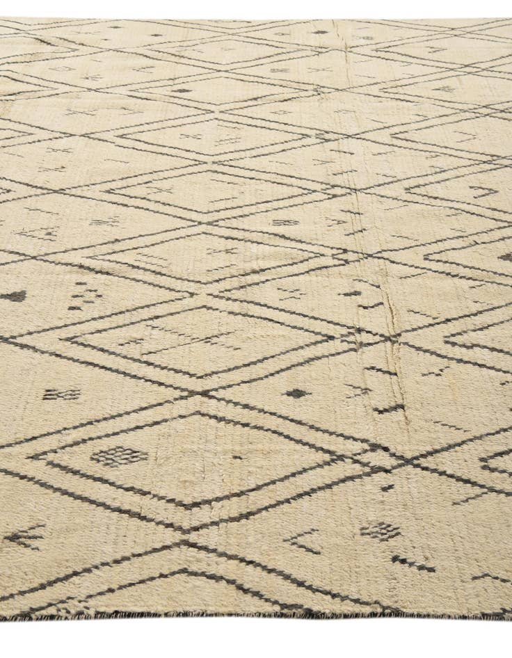 Detail image of  9' 10 x 14' 7  Hand Knotted Moroccan Wool Rug