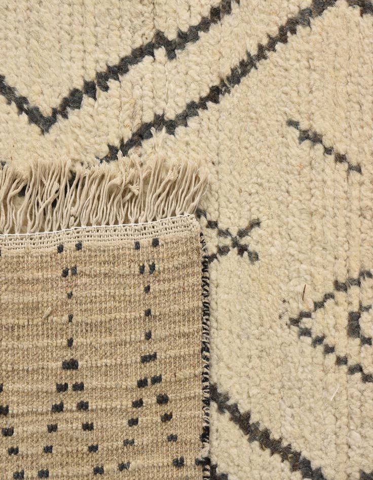 Detail image of  9' 10 x 14' 7  Hand Knotted Moroccan Wool Rug