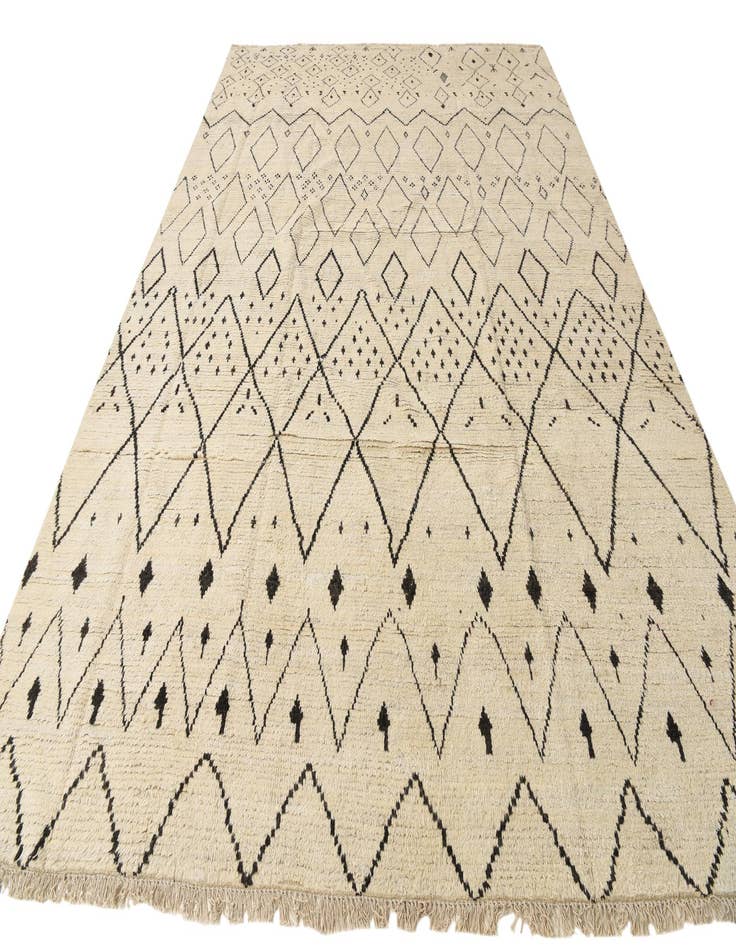 Detail image of  10' x 14' 6  Hand Knotted Moroccan Wool Rug