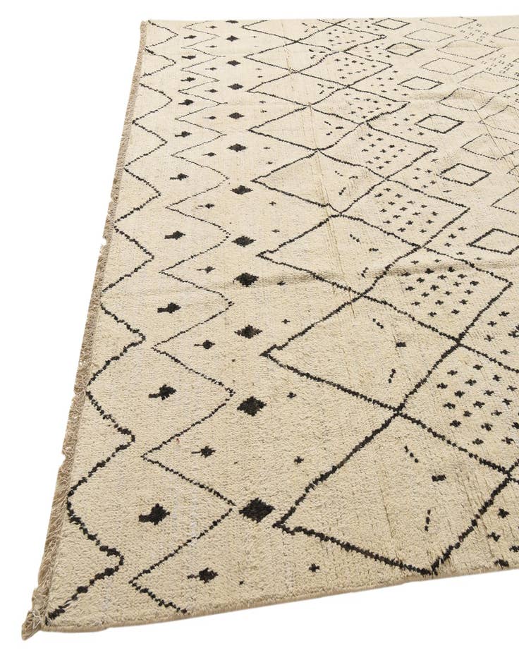 Detail image of  10' x 14' 6  Hand Knotted Moroccan Wool Rug