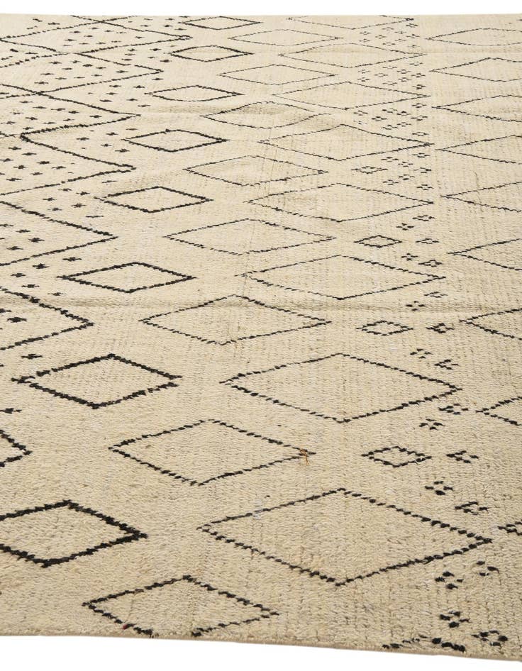 Detail image of  10' x 14' 6  Hand Knotted Moroccan Wool Rug