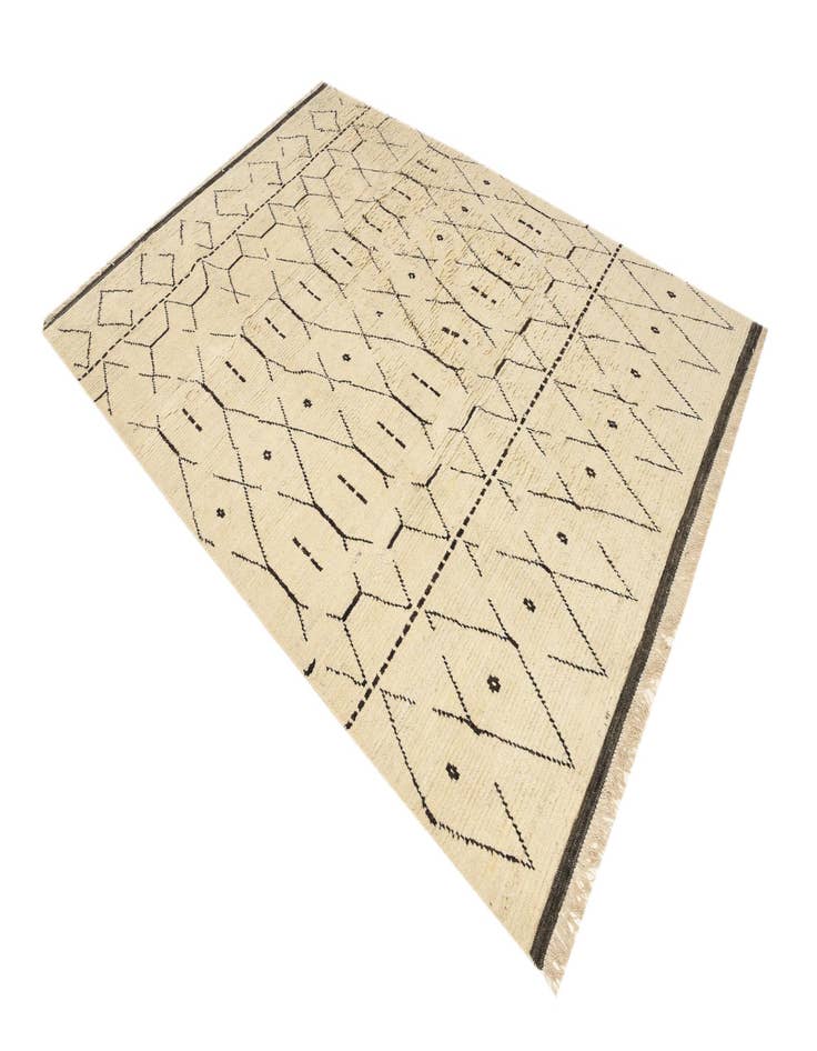 Detail image of  8' x 10' 10  Hand Knotted Moroccan Wool Rug