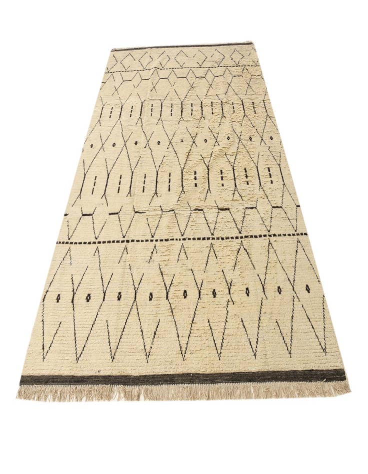 Detail image of  8' x 10' 10  Hand Knotted Moroccan Wool Rug