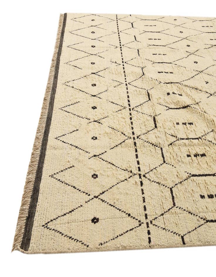 Detail image of  8' x 10' 10  Hand Knotted Moroccan Wool Rug