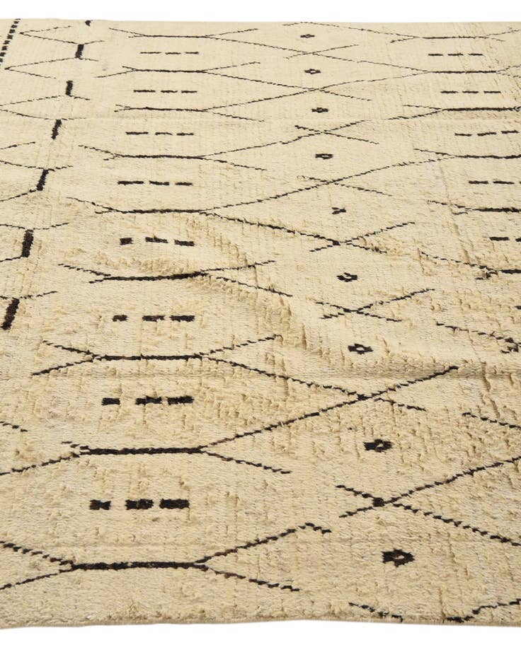 Detail image of  8' x 10' 10  Hand Knotted Moroccan Wool Rug