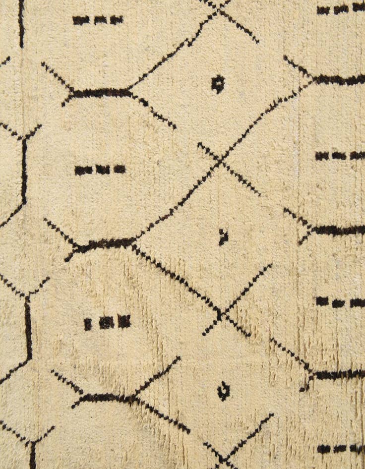 Detail image of  8' x 10' 10  Hand Knotted Moroccan Wool Rug