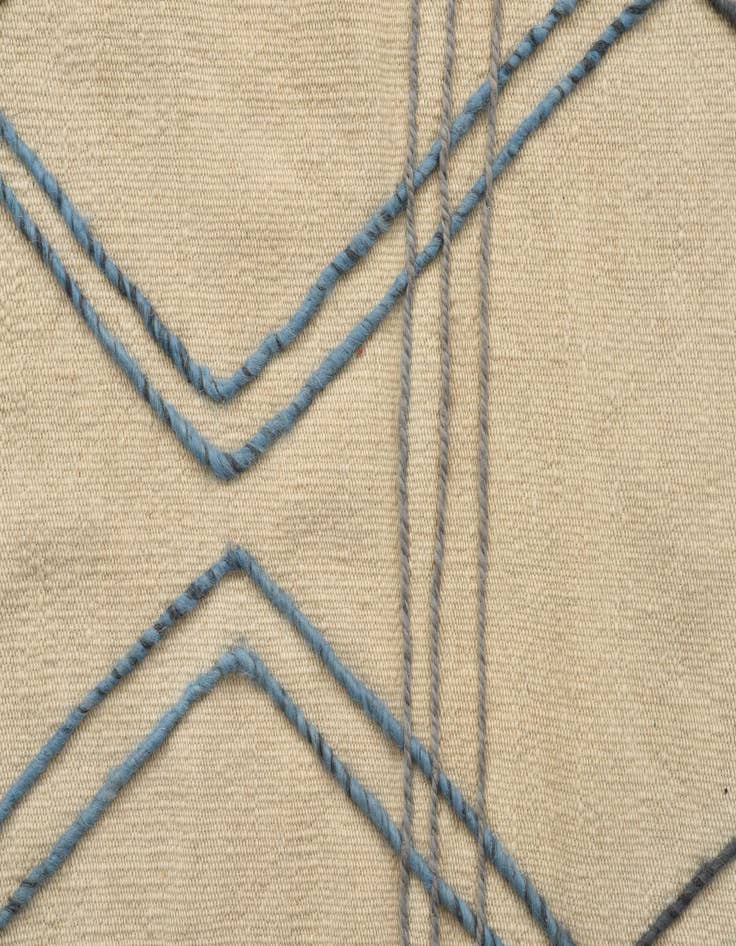 Detail image of  3' 5 x 5'  Hand Knotted Moroccan Wool Rug