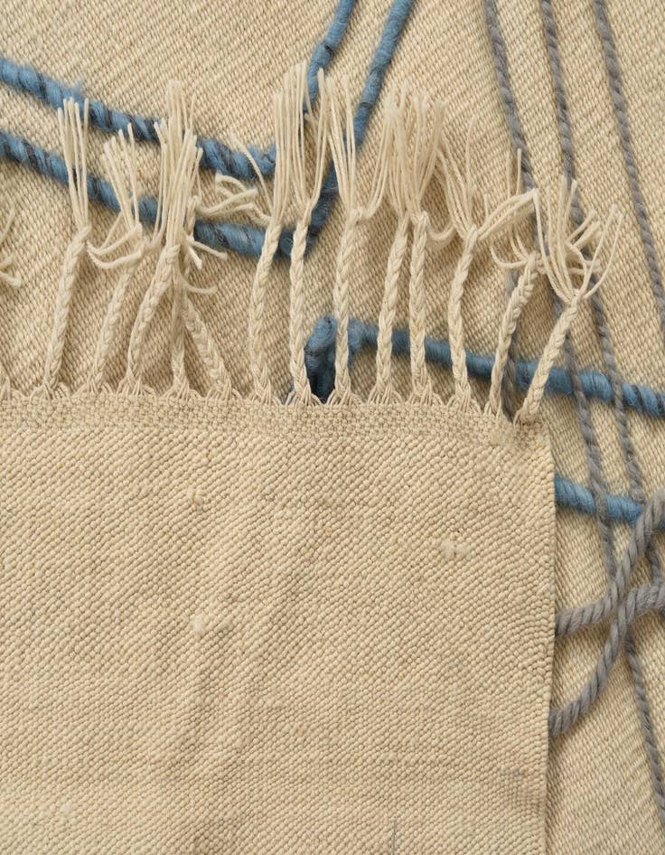 Detail image of  3' 5 x 5'  Hand Knotted Moroccan Wool Rug