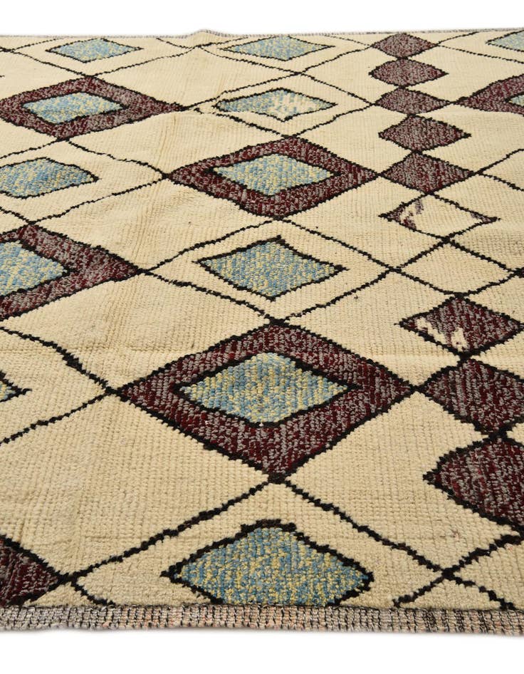 Detail image of  7' 11 x 10' 5  Hand Knotted Moroccan Wool Rug