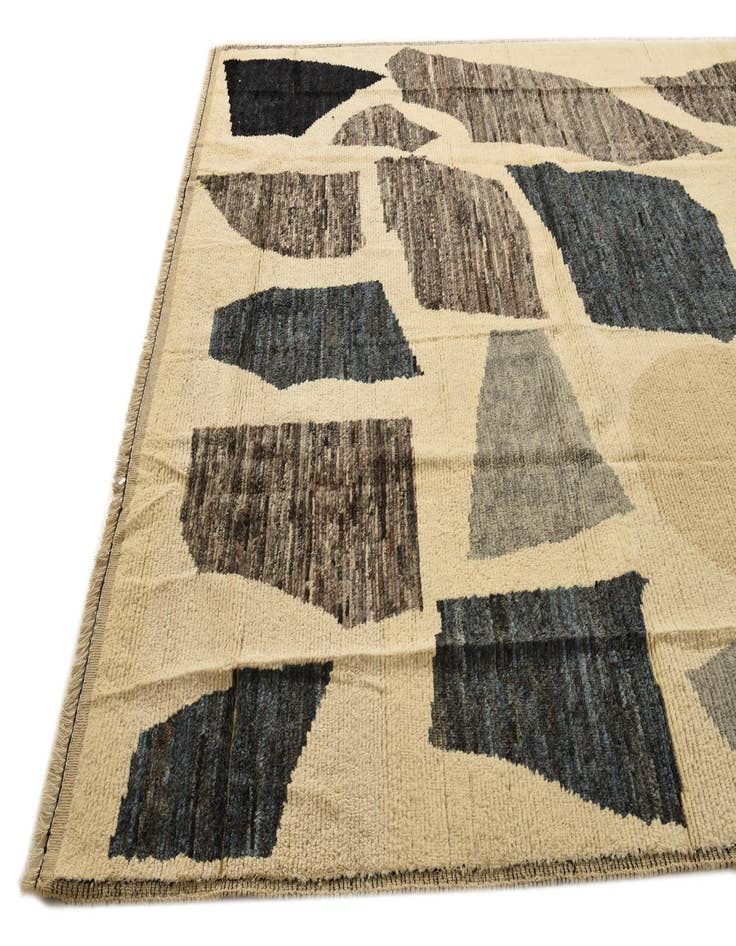 Detail image of  9' x 12' 8  Hand Knotted Moroccan Wool Rug