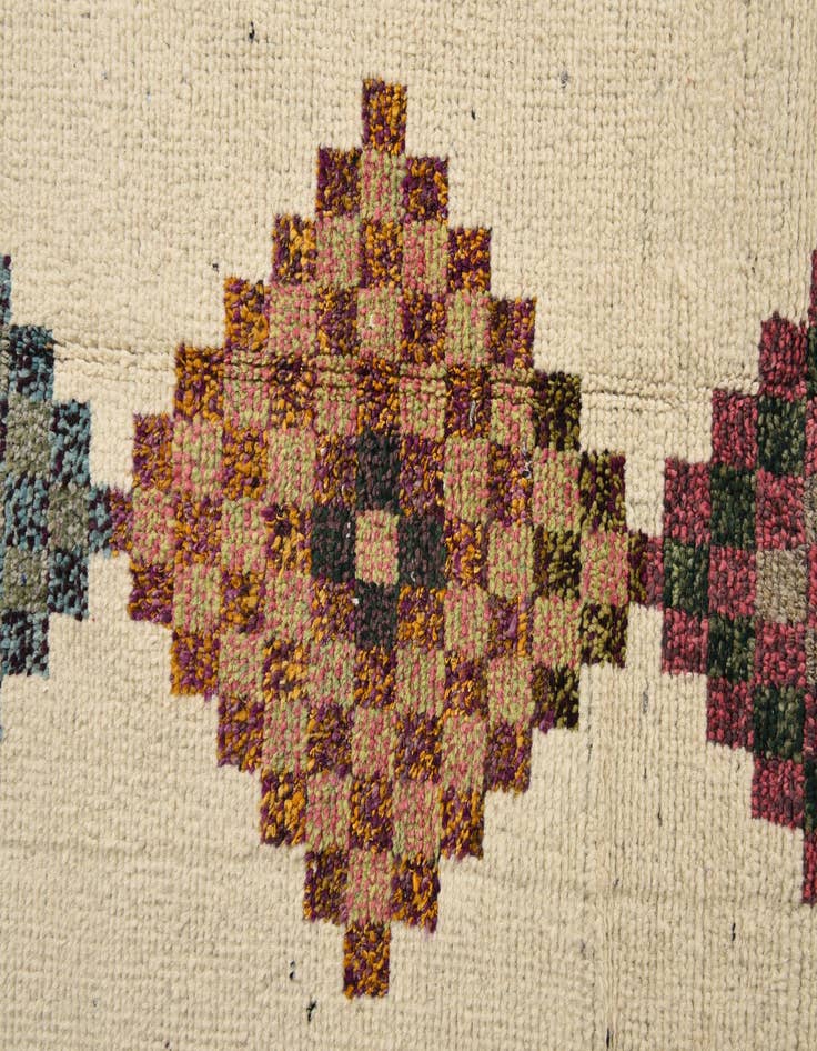 Detail image of  9' x 12' 8  Hand Knotted Moroccan Wool Rug