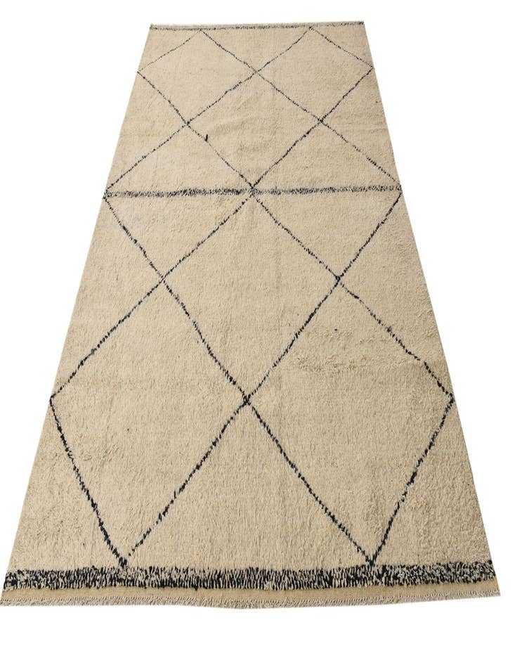 Detail image of  6' 3 x 9' 4  Hand Knotted Moroccan Wool Rug