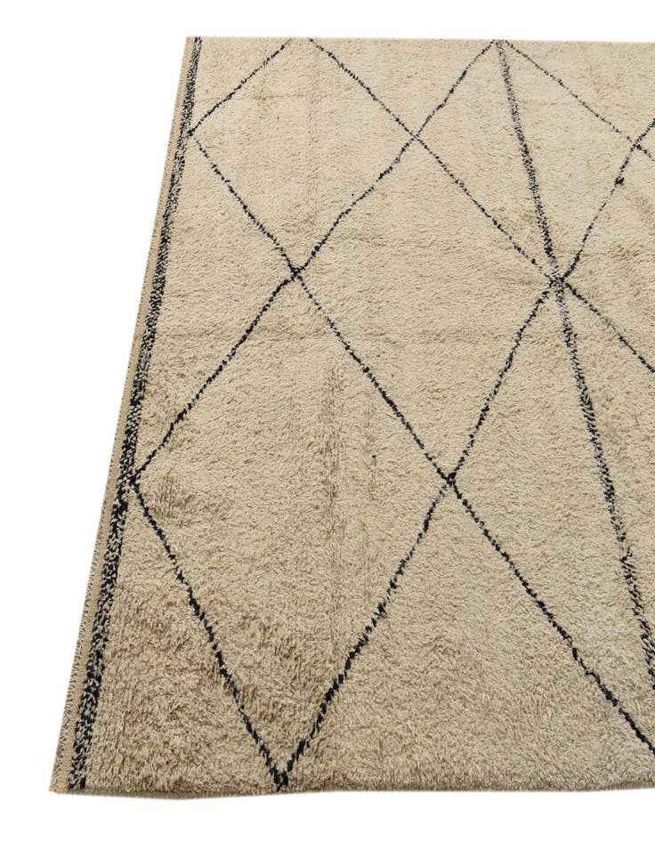 Detail image of  6' 3 x 9' 4  Hand Knotted Moroccan Wool Rug