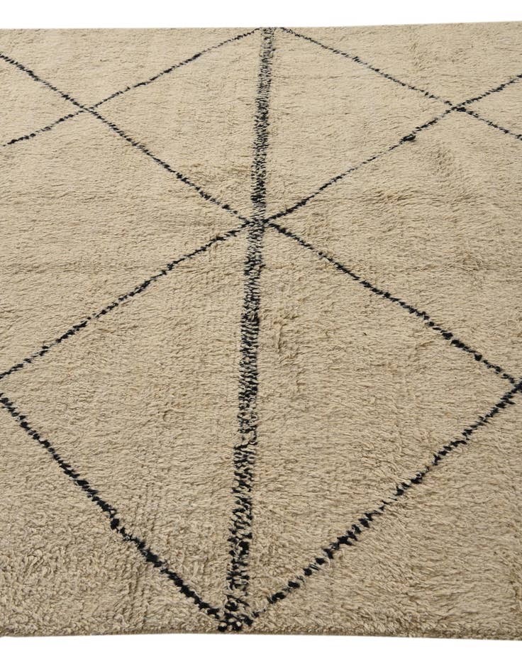 Detail image of  6' 3 x 9' 4  Hand Knotted Moroccan Wool Rug