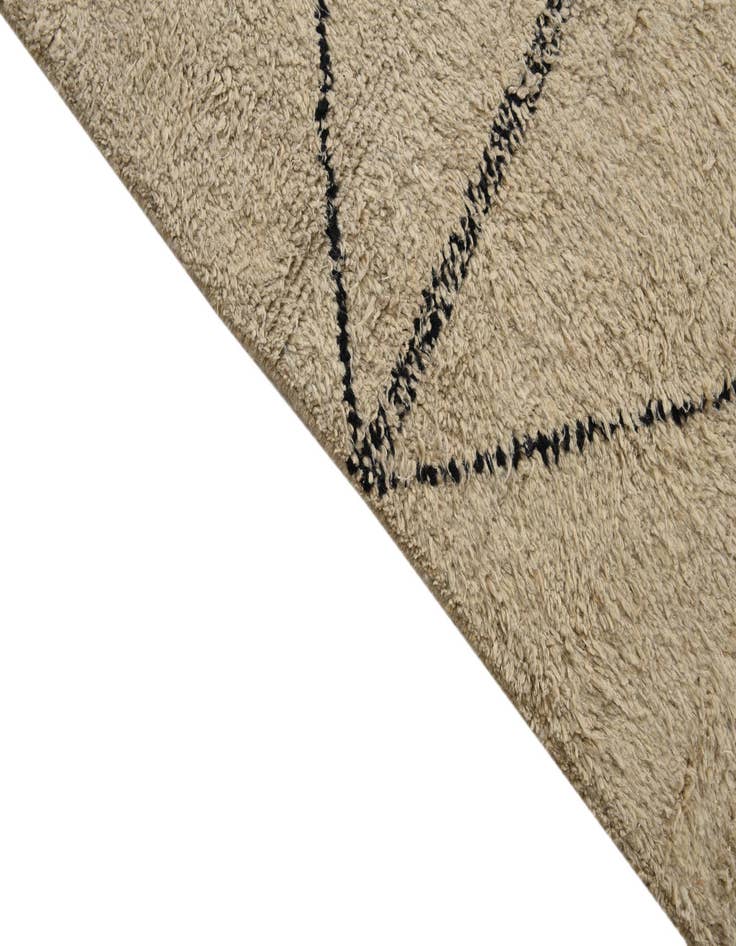 Detail image of  6' 3 x 9' 4  Hand Knotted Moroccan Wool Rug