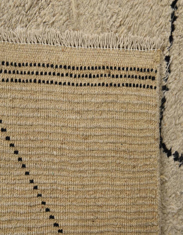 Detail image of  6' 3 x 9' 4  Hand Knotted Moroccan Wool Rug