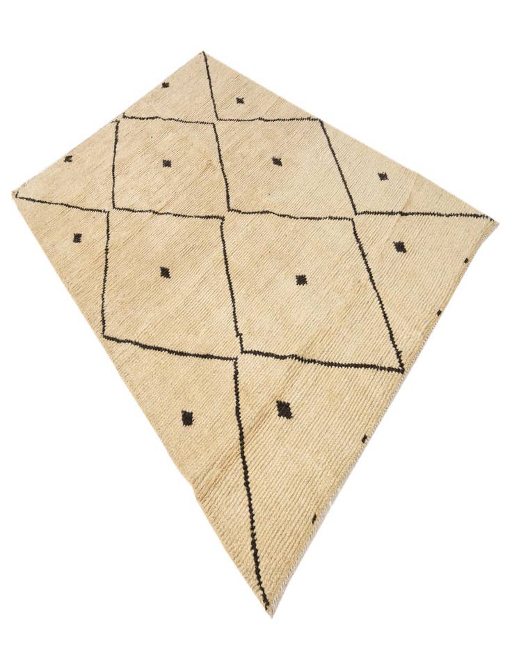 Detail image of  6' 2 x 9' 3  Hand Knotted Moroccan Wool Rug