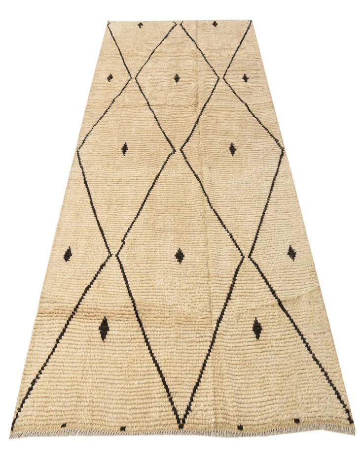 Detail image of  6' 2 x 9' 3  Hand Knotted Moroccan Wool Rug