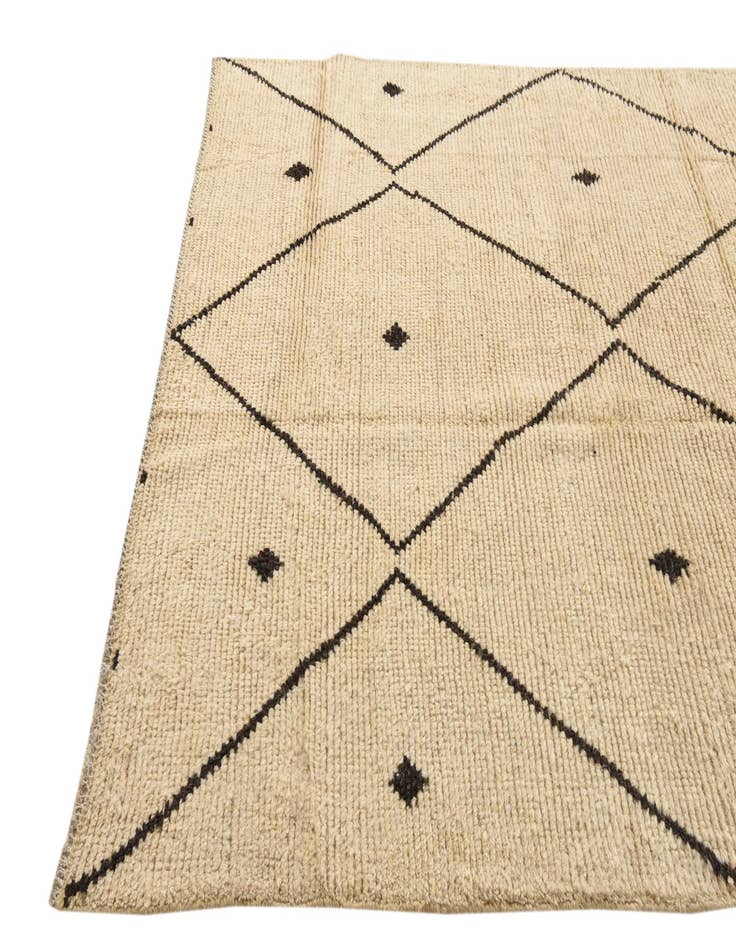 Detail image of  6' 2 x 9' 3  Hand Knotted Moroccan Wool Rug