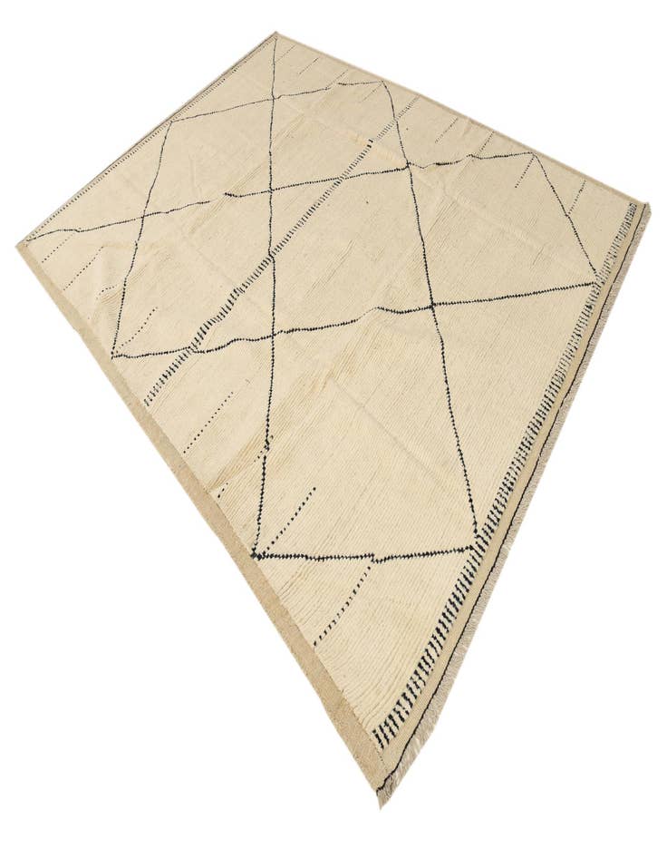 Detail image of  8' 2 x 10' 7  Hand Knotted Moroccan Wool Rug