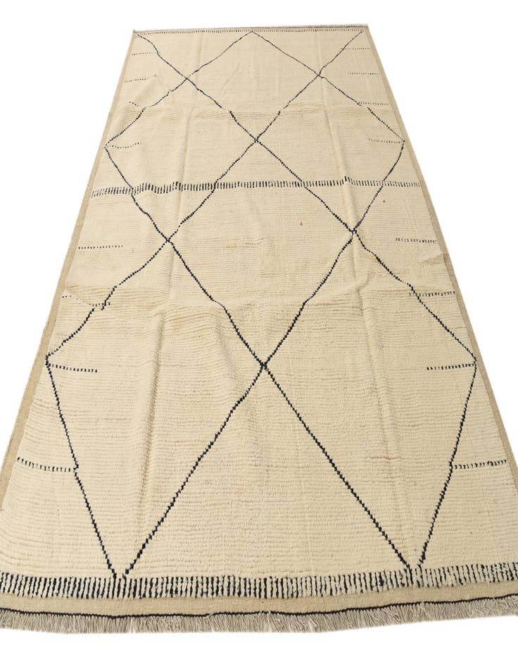 Detail image of  8' 2 x 10' 7  Hand Knotted Moroccan Wool Rug