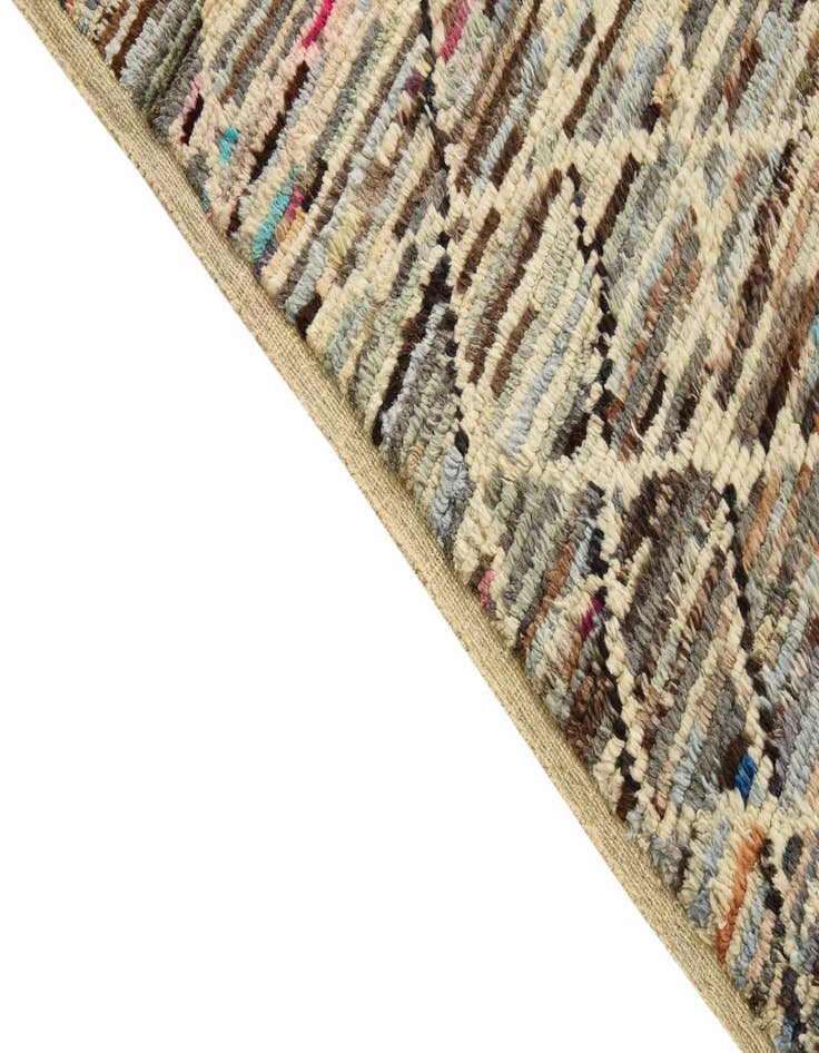 Detail image of  6' 3 x 9' 2  Hand Knotted Moroccan Wool Rug