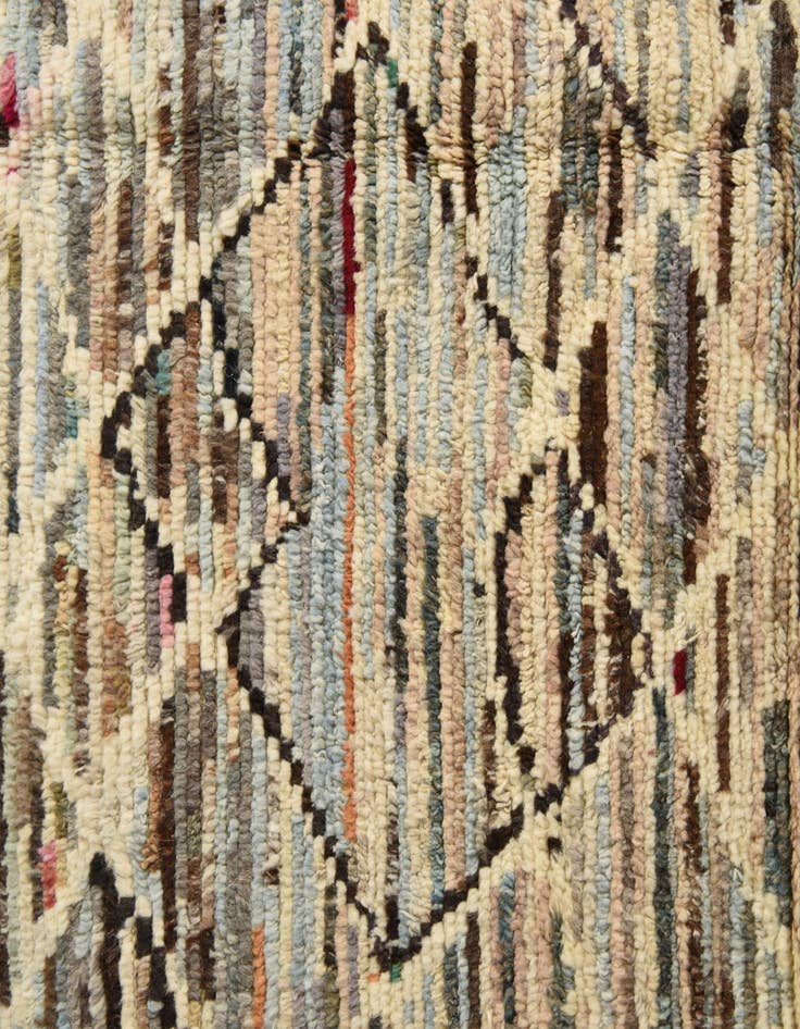 Detail image of  6' 3 x 9' 2  Hand Knotted Moroccan Wool Rug