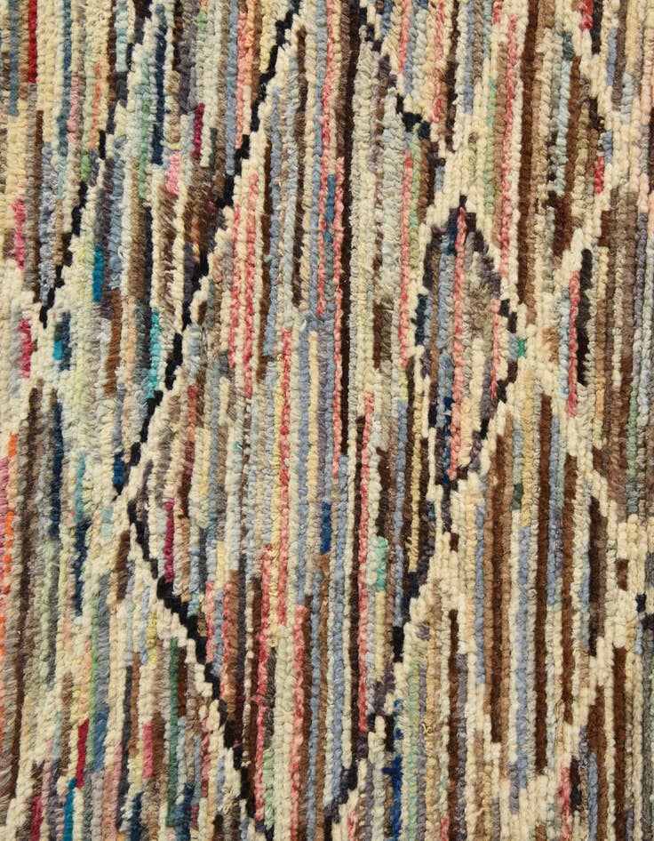 Detail image of  6' 3 x 9' 2  Hand Knotted Moroccan Wool Rug