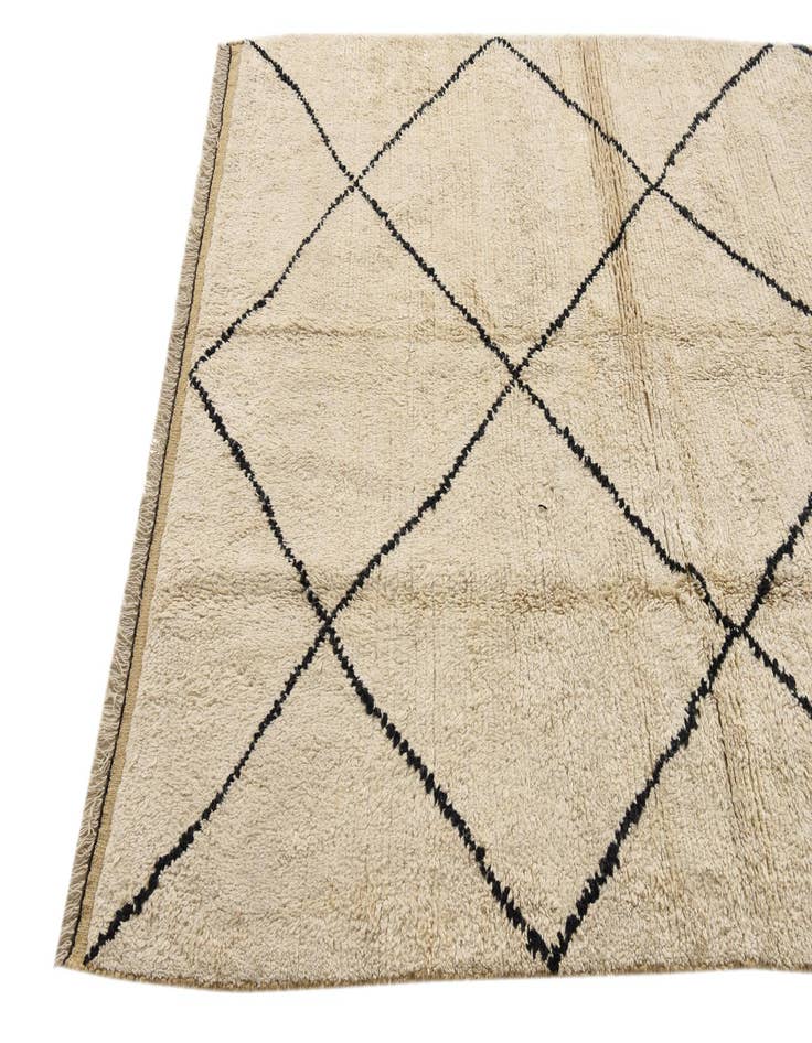 Detail image of  5' 2 x 7' 5  Hand Knotted Moroccan Wool Rug