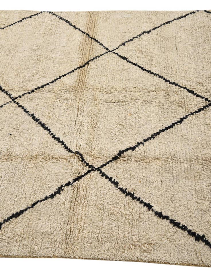 Detail image of  5' 2 x 7' 5  Hand Knotted Moroccan Wool Rug