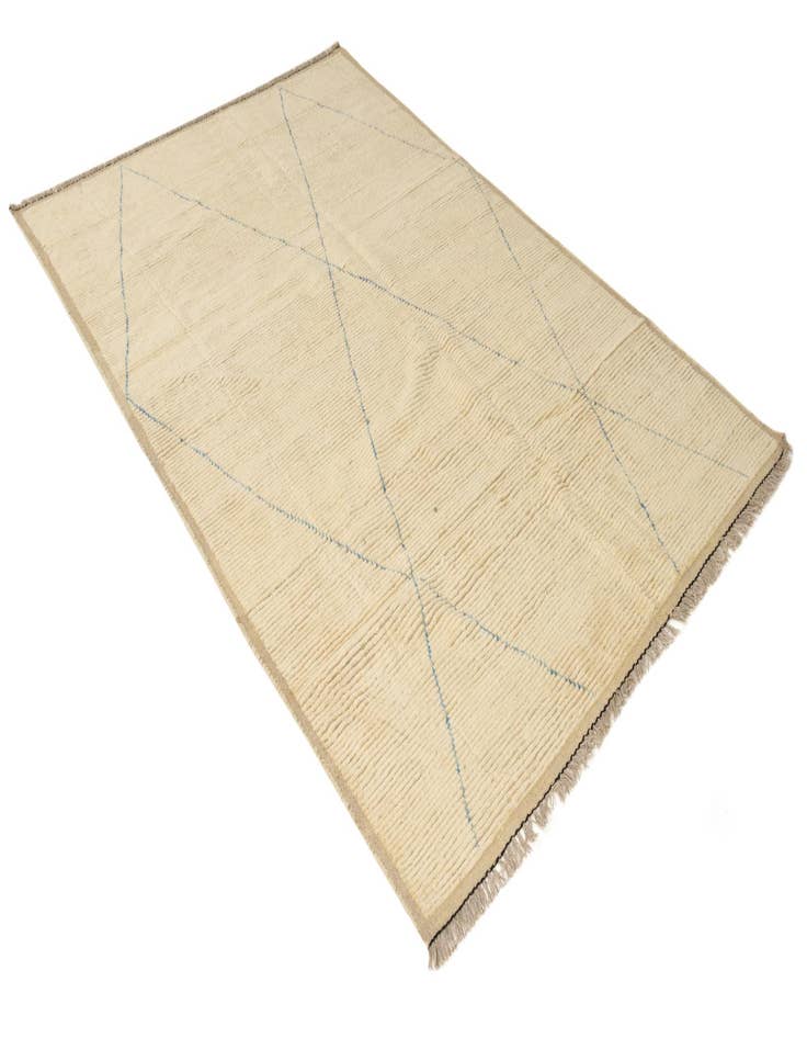 Detail image of  6' 5 x 9' 4  Hand Knotted Moroccan Wool Rug