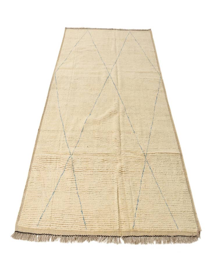 Detail image of  6' 5 x 9' 4  Hand Knotted Moroccan Wool Rug