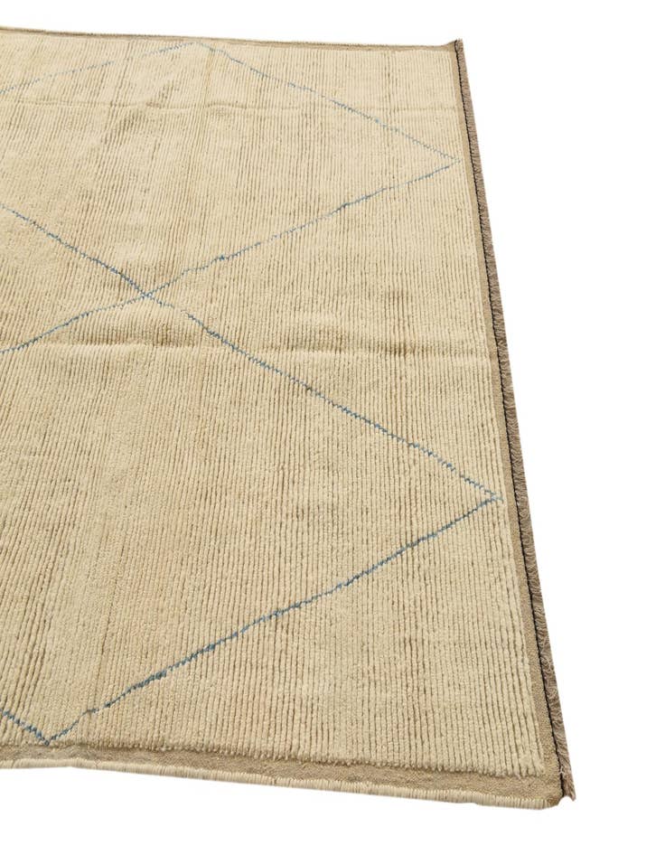 Detail image of  6' 5 x 9' 4  Hand Knotted Moroccan Wool Rug