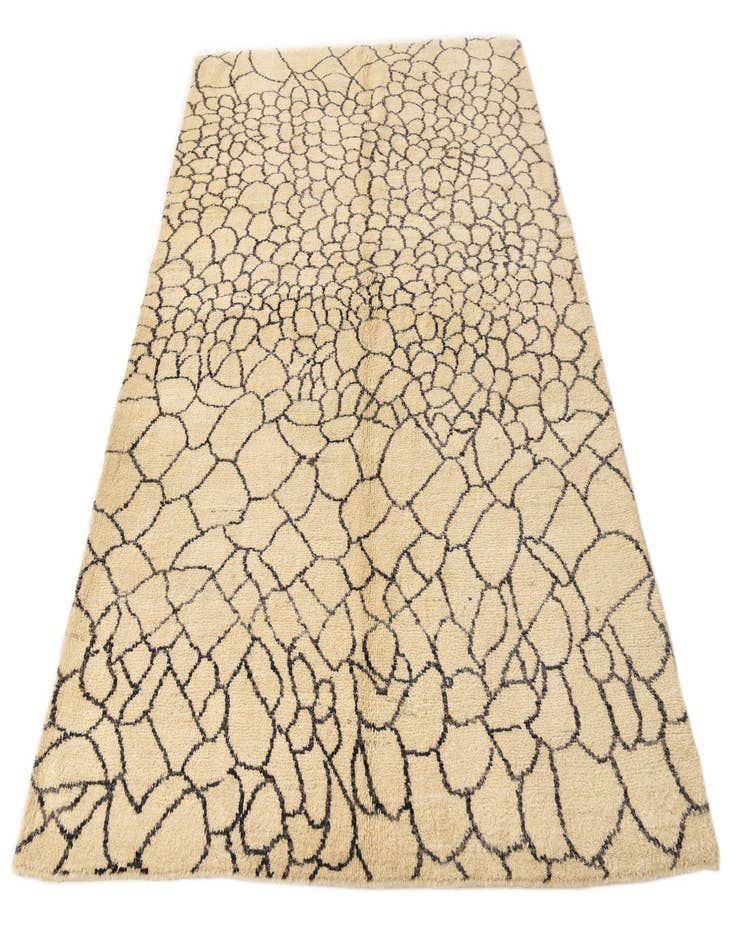 Detail image of  5' 9 x 8' 1  Hand Knotted Moroccan Wool Rug