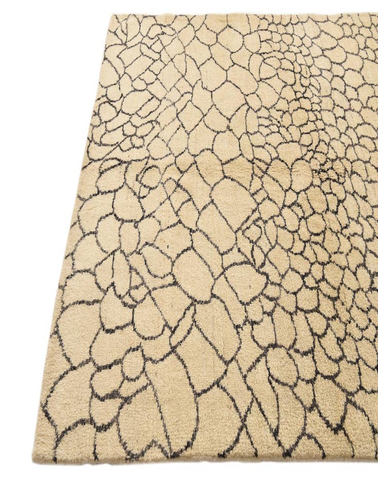 Detail image of  5' 9 x 8' 1  Hand Knotted Moroccan Wool Rug