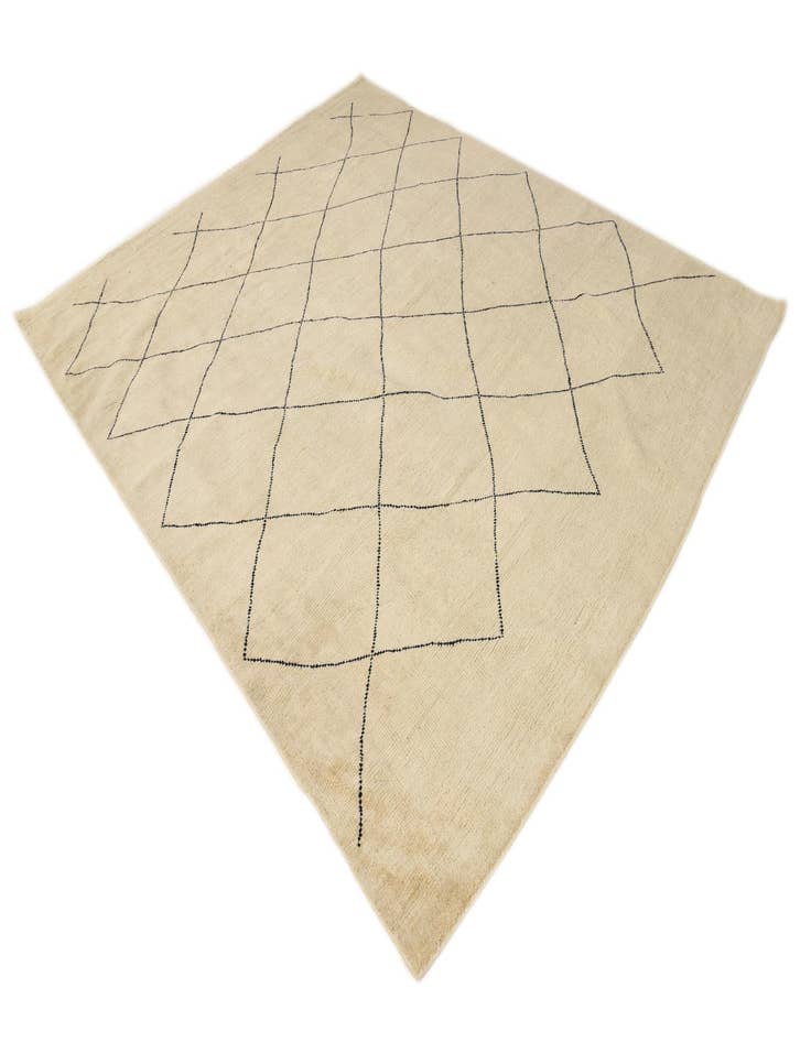 Detail image of  8' 3 x 10'  Hand Knotted Moroccan Wool Rug