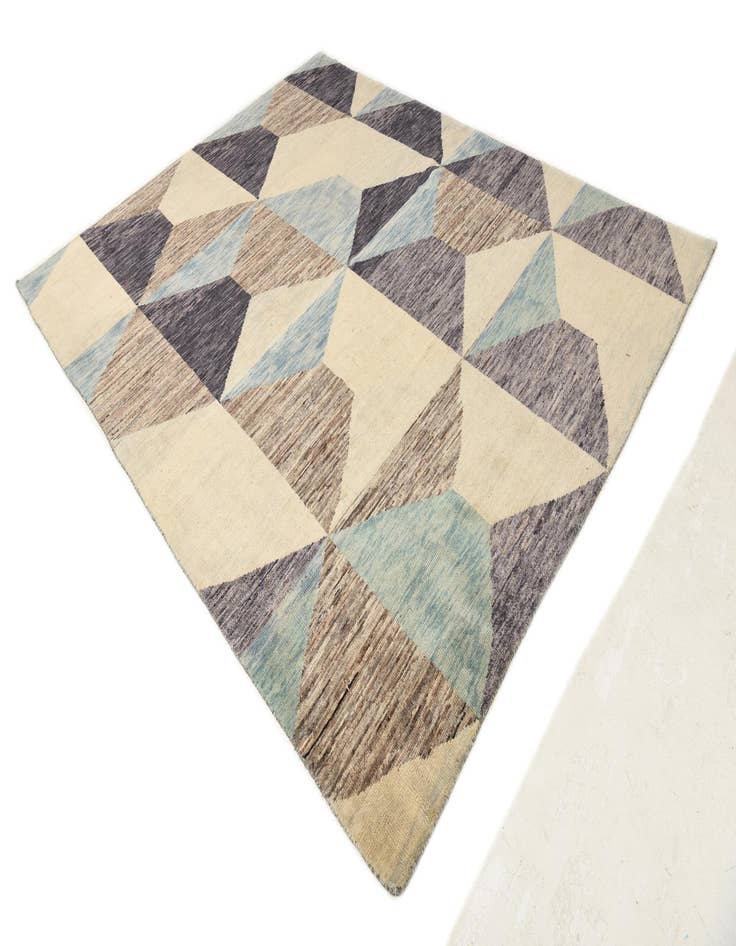 Detail image of  7' 8 x 9' 7  Hand Knotted Moroccan Wool Rug