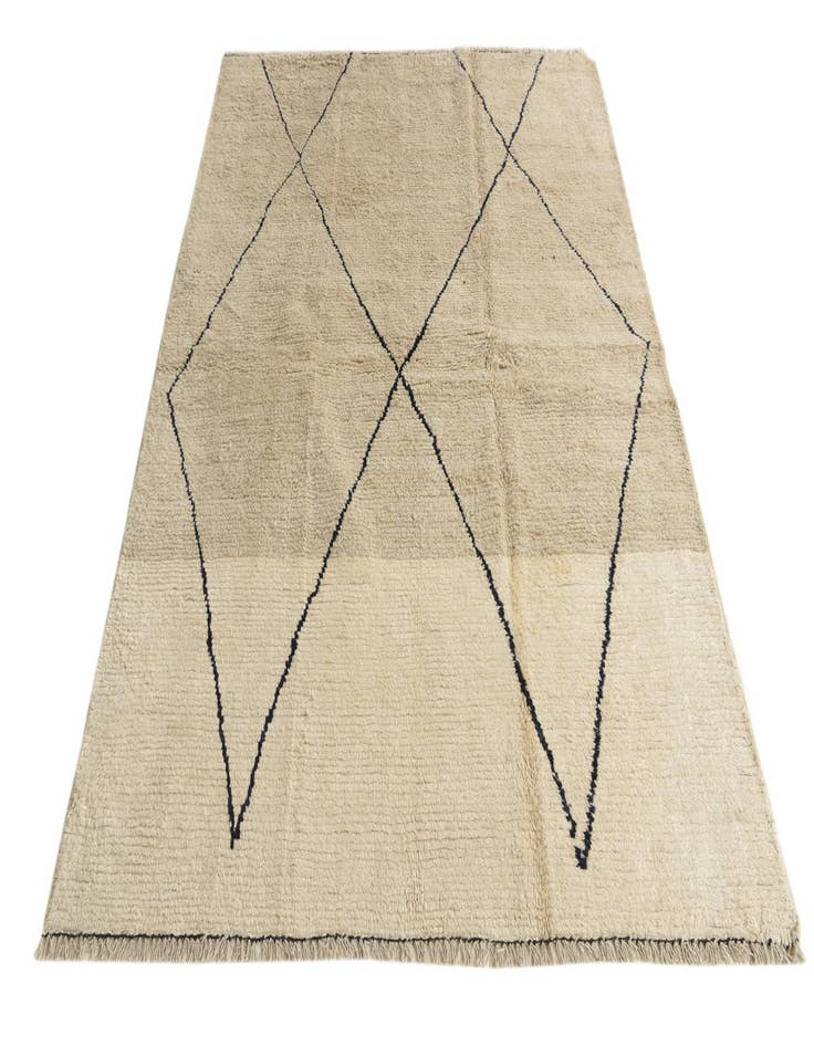 Detail image of  5' 8 x 7' 2  Hand Knotted Moroccan Wool Rug