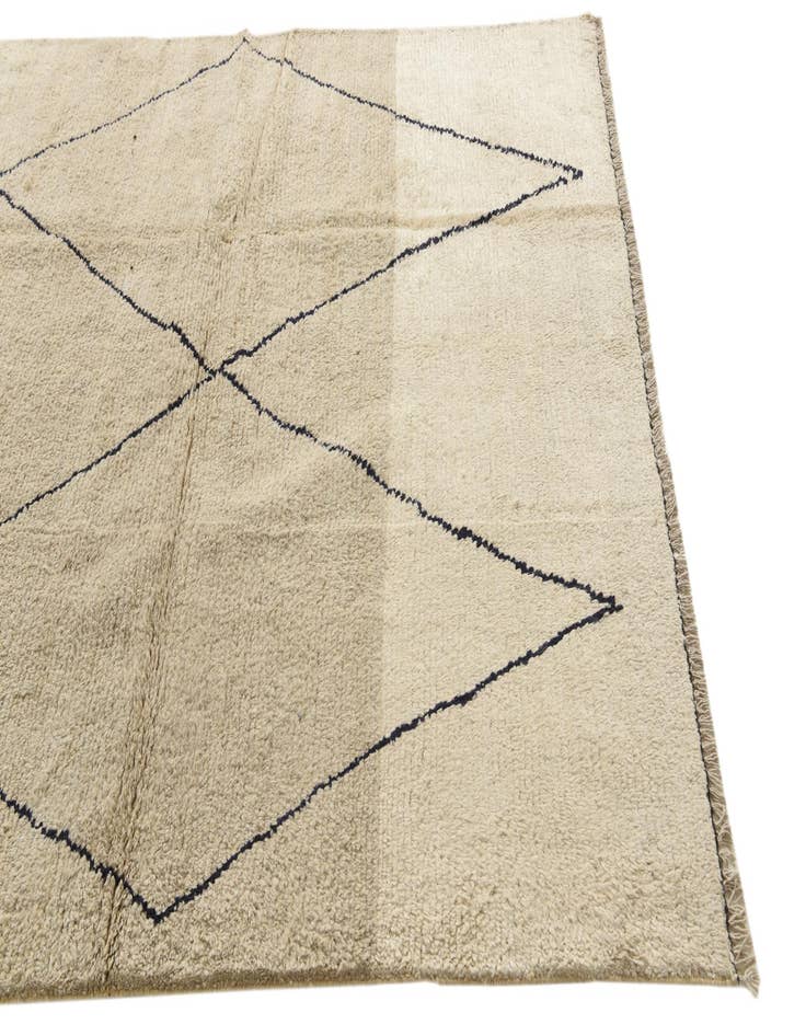 Detail image of  5' 8 x 7' 2  Hand Knotted Moroccan Wool Rug