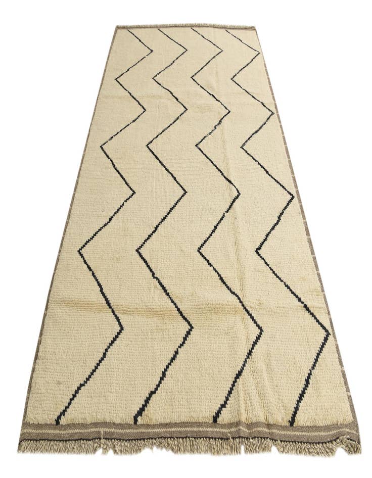 Detail image of  5' 5 x 8' 5  Hand Knotted Moroccan Wool Rug