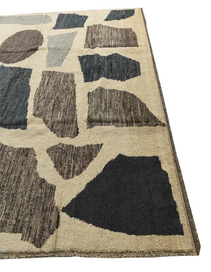 Detail image of  10' 5 x 14' 8  Hand Knotted Moroccan Wool Rug
