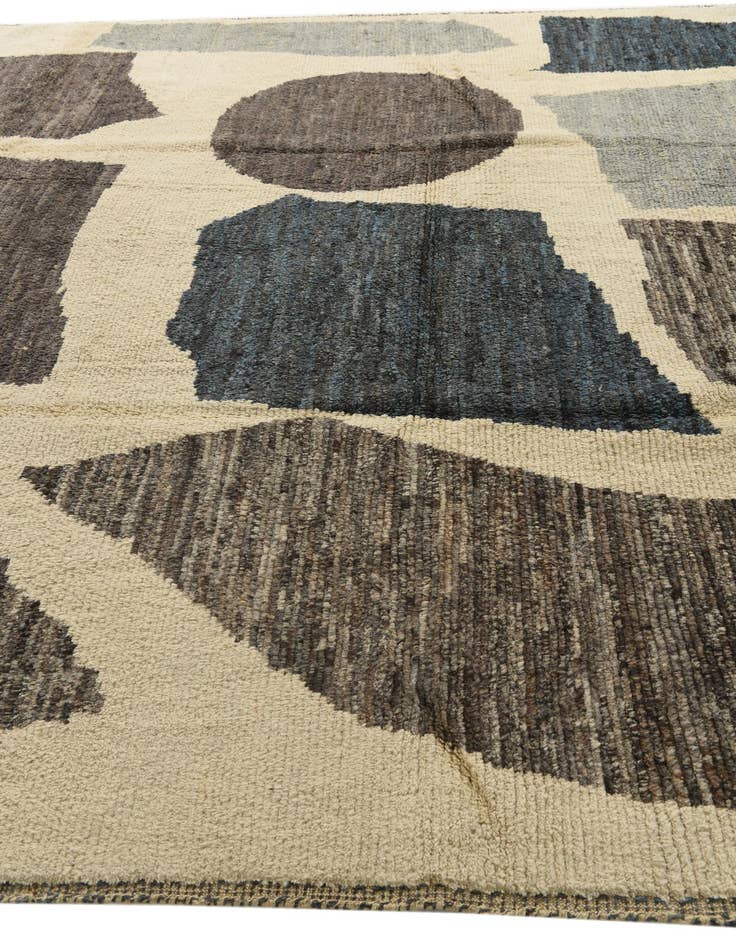 Detail image of  10' 5 x 14' 8  Hand Knotted Moroccan Wool Rug