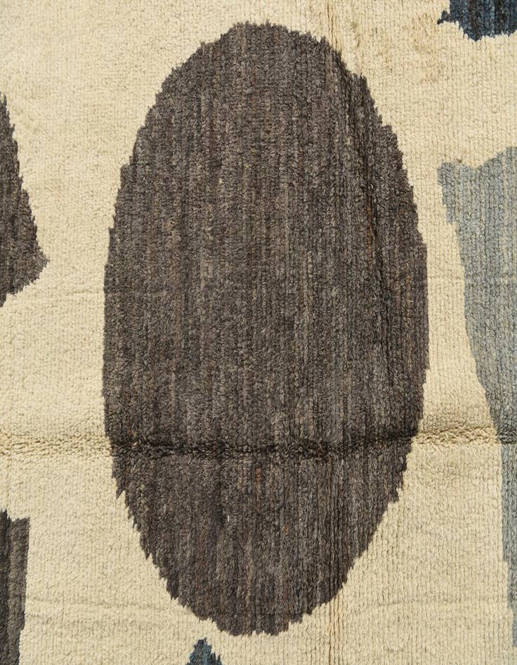 Detail image of  10' 5 x 14' 8  Hand Knotted Moroccan Wool Rug